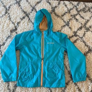 Girls’ Columbia brand raincoat, size S7/8. Never worn.